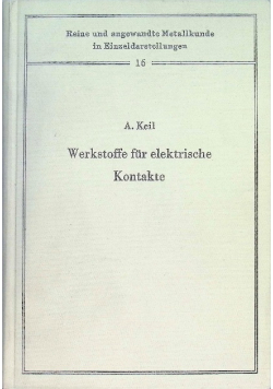 Werkstoffe fur elektrische Kontakte