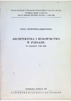 Architektura i budownictwo w Poznaniu w latach 1790 - 1880