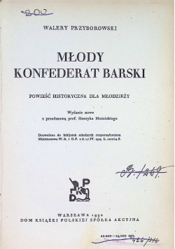 Młody konfederat barski 1923 r.