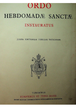 Ordo Hebdomadae Sanctae Instauratus