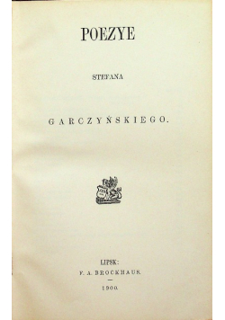 Poezye  1900 r.