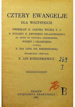 Cztery ewangelie dla wszystkich 1931 r.