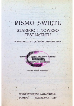 Pismo Święte Starego i Nowego Testamentu