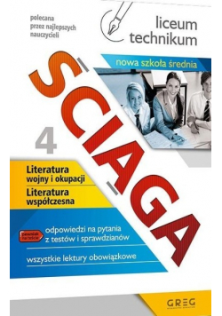 Ściąga 4 LO Literatura współczesna