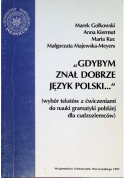 Gdybym znał dobrze język polski