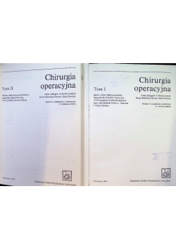 Chirurgia operacyjna Tom I i II