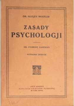 Zasady psychologji 1927r