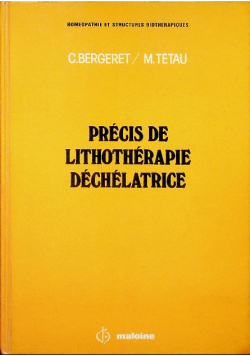 Precis de lithotherapie dechelatrice