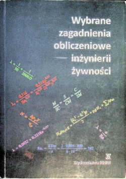 Wybrane zagadnienia obliczeniowe inżynierii żywności