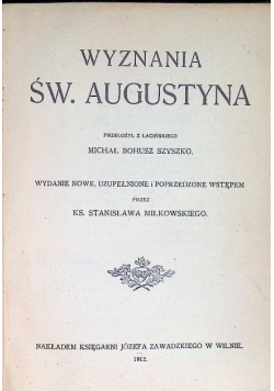 Wyznania św Augustyna 1912 r.