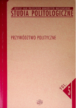 Studia politologiczne Przywództwo polityczne