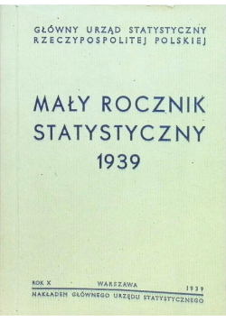 Mały rocznik statystyczny 1938 r.