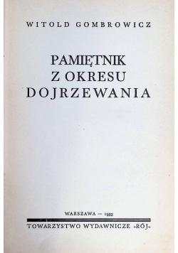 Pamiętnik z okresu dojrzewania  1933 r.