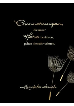 Kondolenzbuch: Hardcover A4 Schwarz Gold