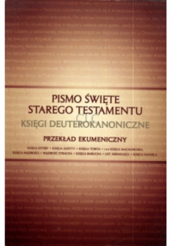 Pismo Święte Starego Testamentu Księgi Deuterokanoniczne