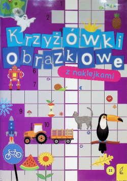 Krzyżówki Obrazkowe dla dzieci, z naklejkami, zabawa i nauka