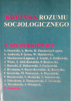 Krytyka rozumu socjologicznego