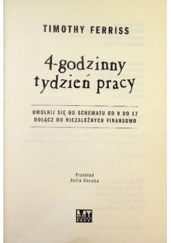 4 godzinny tydzień pracy