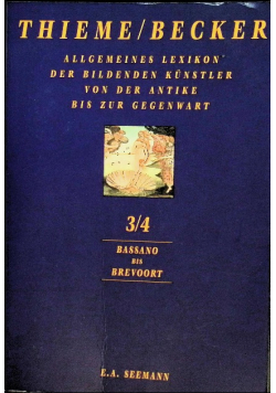 Allgemeines Lexikon der Bildenden Kunstler von der Antikes bis zur Gegenwart 3/4