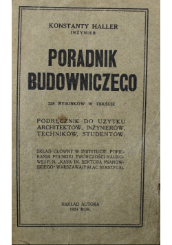 Poradnik budowniczego, 1924 r.