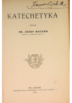 Katechetyka, 1914 r.