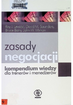Zasady negocjacji kompendium wiedzy dla trenerów i menadżerów