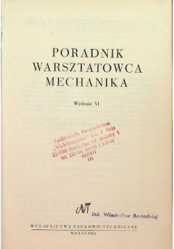 Poradnik warsztatowca mechanika
