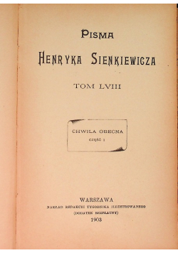 Sienkiewicz Pisma Tom LVIII, 1903 r.