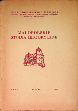 Małopolskie studia historyczne