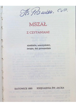 Mszał z czytaniami
