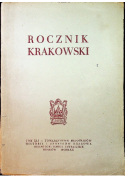 Rocznik krakowski Tom XLI