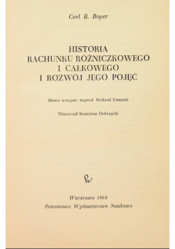 Historia rachunku różniczkowego i całkowego