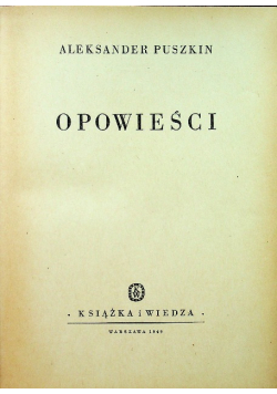 Puszkin Opowieści 1949 r.