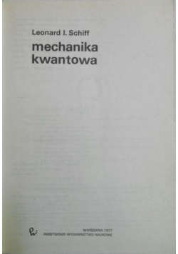 Mechanika kwantowa