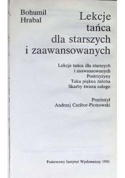 Lekcje tańca dla starszych i zaawansowanych
