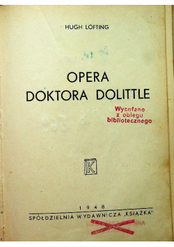 Opera Doktora Dolittle 1948 r.