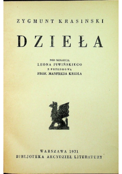 Krasiński Dzieła 1931 r.