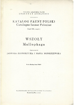 Katalog Fauny Polskiej Wszoły Mallophaga
