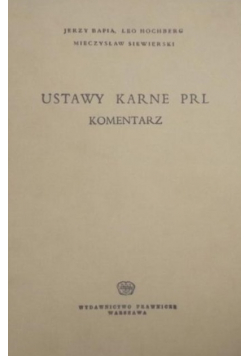 Ustawy karne PRL Komentarz