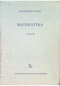 Matematyka Część II