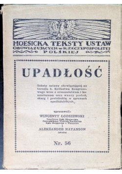 Upadłość, 1931 r.
