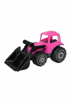 Traktor z ładowaczem 32cm różowy