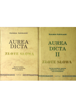 Aurea Dicta Złote Słowa Tom 1 i 2