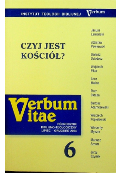 Verbum Vitae Nr 6 Czyj jest kościół?