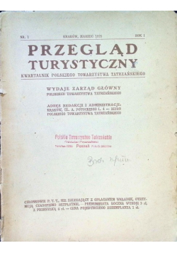 Przegląd turystyczny Rok I Nr 1 1925 r