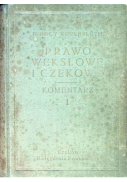 Prawo Wekslowe I Czekowe Lwów 1936 r.
