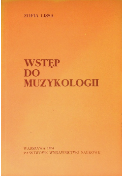 Wstęp do muzykologii