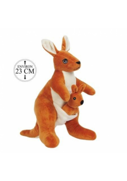 Pluszowy Bozami Kangur z młodym 23cm+mały 9 cm