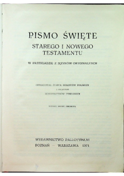 Pismo Święte Starego i Nowego Testamentu