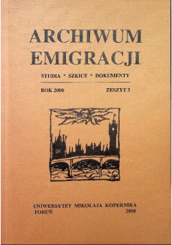 Archiwum Emigracji zeszyt 3